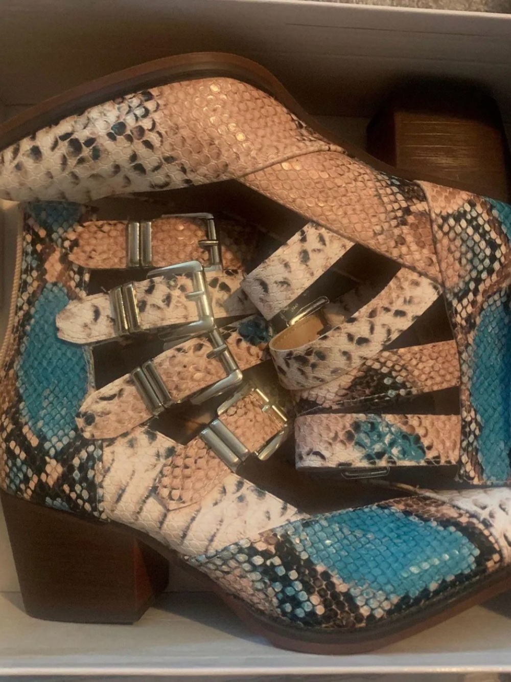 Snake skin booties - Picture 2 of 6